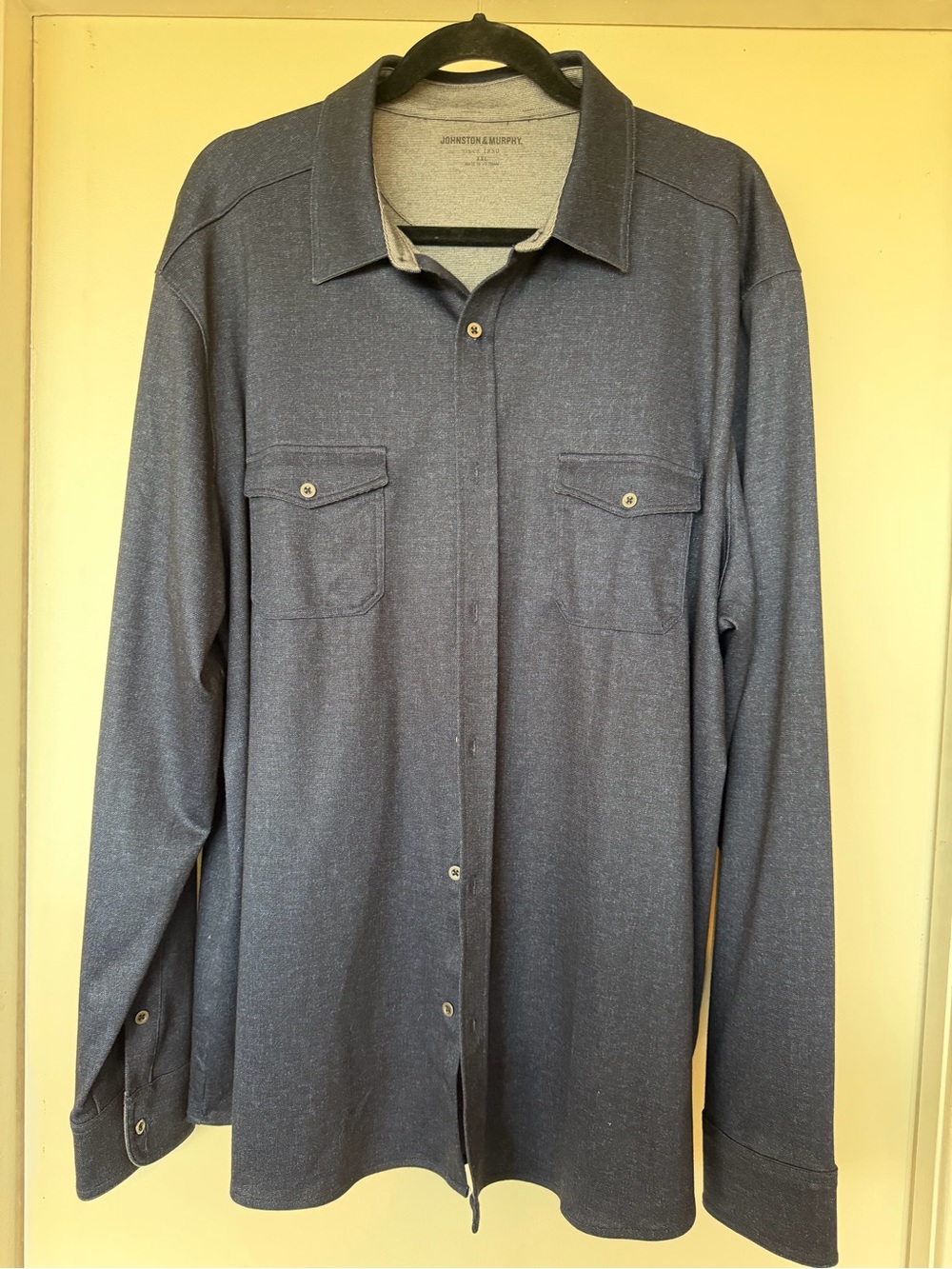 Johnston & Murphy Men's Slate Blue Lightweight Shirt-Jacket